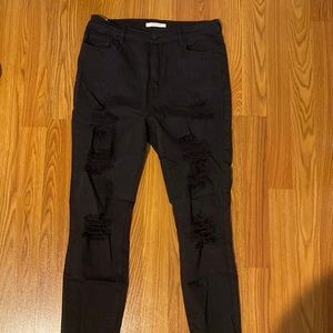 Black ripped skinny jeans. Pacsun. 29 long